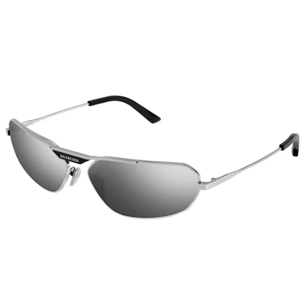 NEW BALENCIAGA BB0245S 002, SILVER UNISEX SUNGLASSES BALENCIAGA